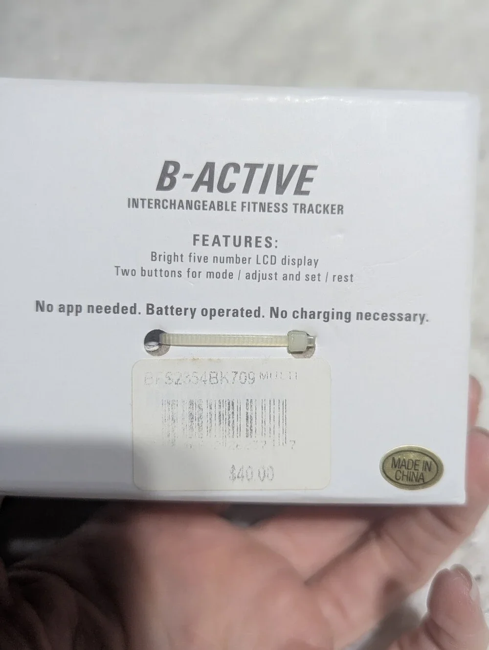 B-Active Interchangeable Fitness Tracker Set 5 Bands No App Needed New